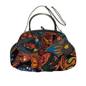 Chico’s Vintage Beaded Fish Handbag